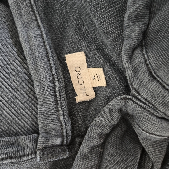 Anthro PILCRO Open Back Blue Long Sleeve Sweatshirt Crop Top, XL - Picture 9 of 11